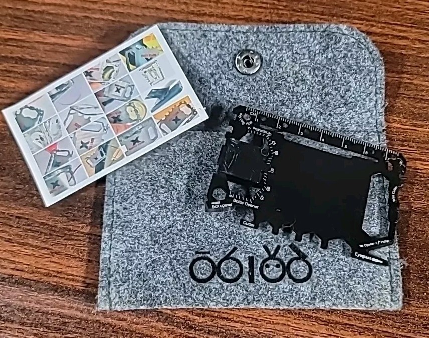 Multitool 46 In 1 Credit Card Sized Pocket Indoors Outdoors Survival Tool