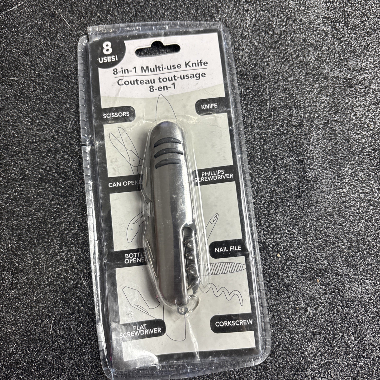 NEW Pocket Knife; 8-IN-1 Multi Use Knife