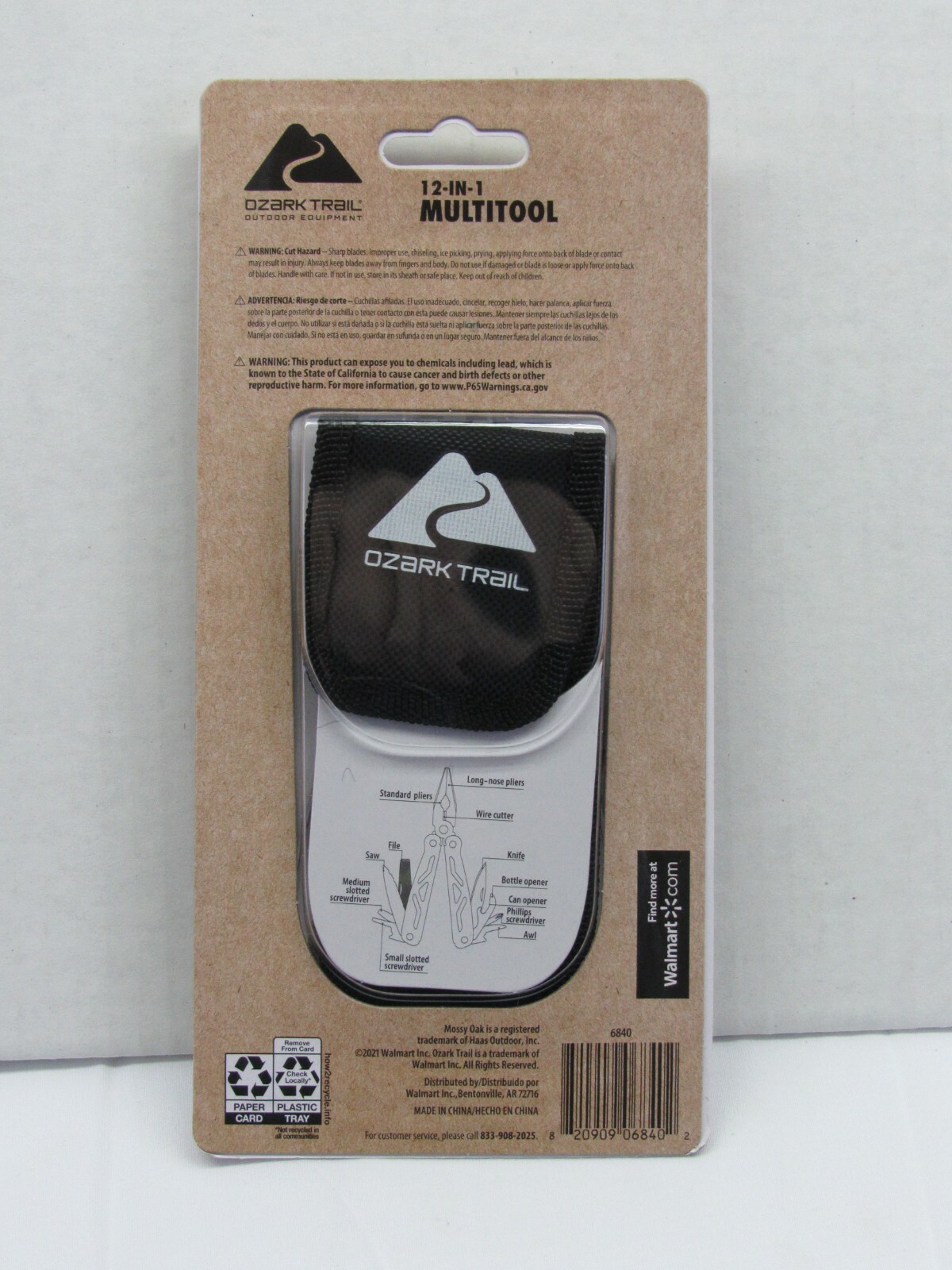 Ozark Trail Mossy Oak Camouflage 12-in-1 Multi-Tool Sheath Included New Sealed
