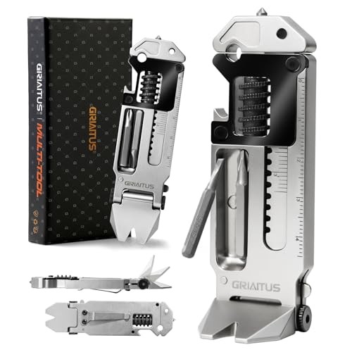 EDC Gear Pry Bar EDC 7 in 1 Multitool with Keychain, Bottle Opener,