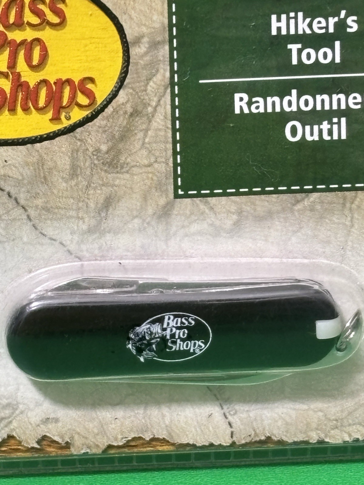 Bass Pro Shops Black Hiker’s Tool Stainless Steel with Plastic Handle New Sealed
