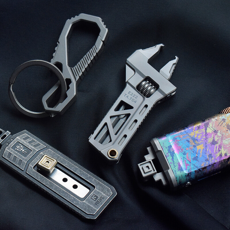 EDC Alloy Multi Tools Adjustable Wrench Pocket Outdoor Camping Keychain