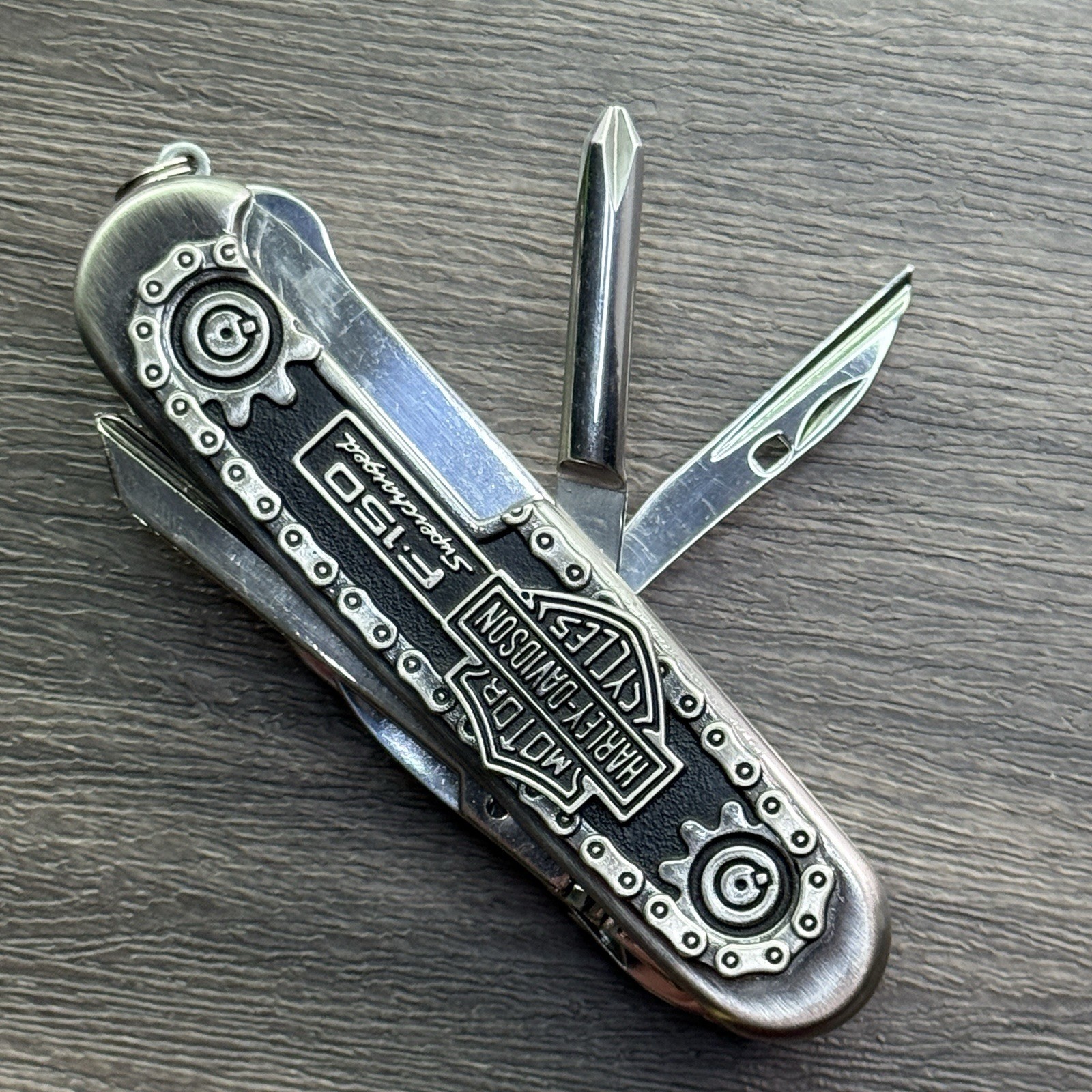 Harley Davidson Multitool Ford Harley-Davidson™ F-150 Knife with Leather Sheath