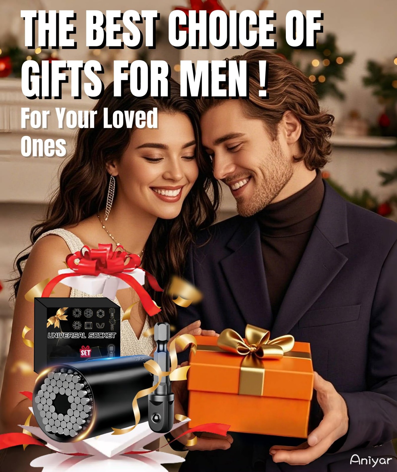 Valentine’s Day Gifts for Adults Men Dad, Super Universal Socket Tools White …