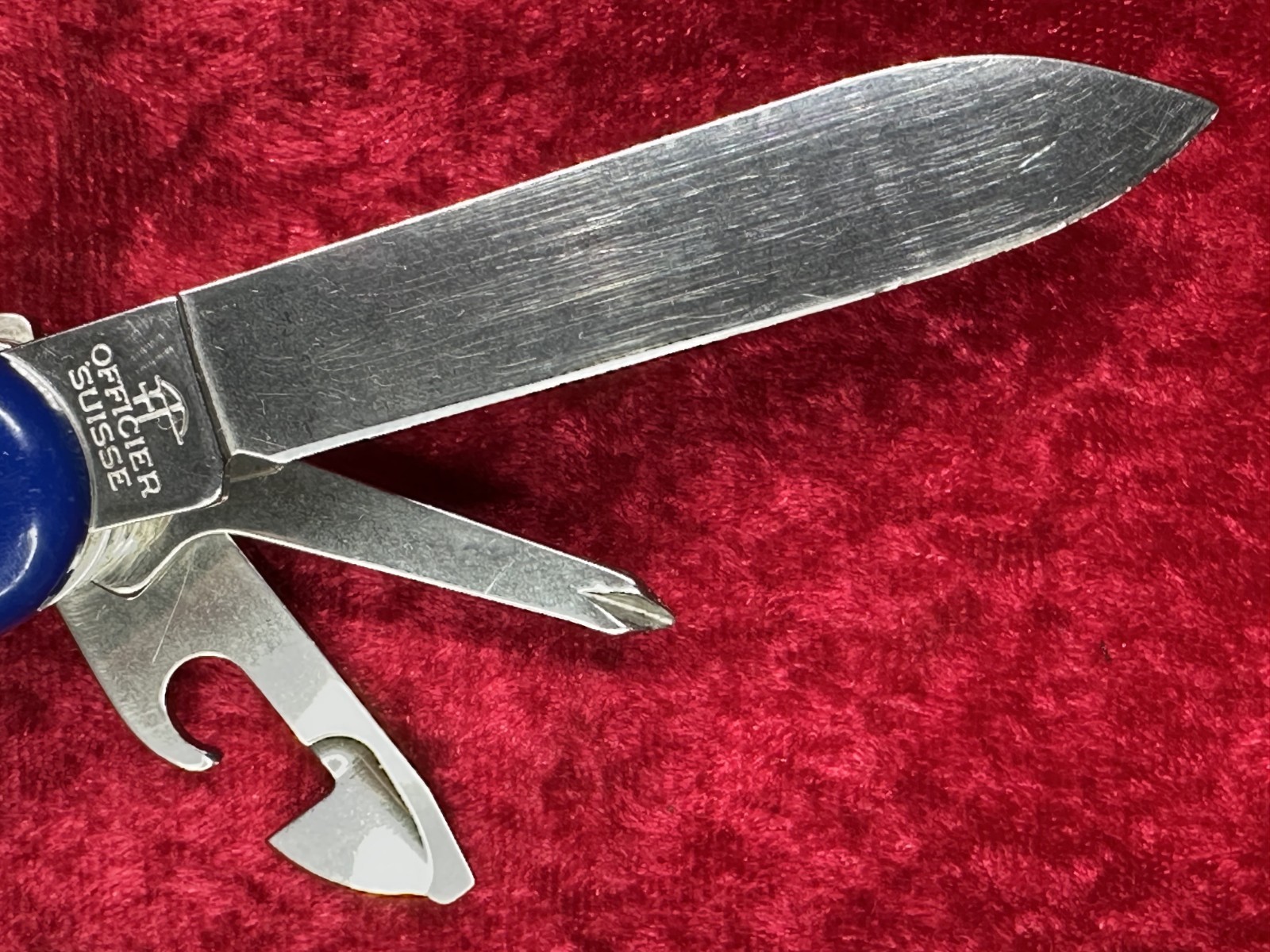 Victorinox Champion-C Motorola Blue Swiss Army Knife w/Pouch Rare Vintage (669)
