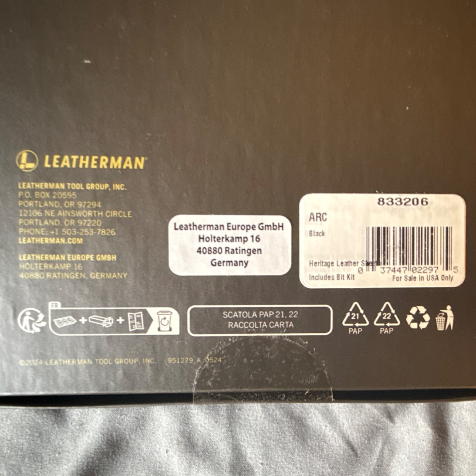 Leatherman ARC Multi-Tool Black Includes Bit Kit 833206
