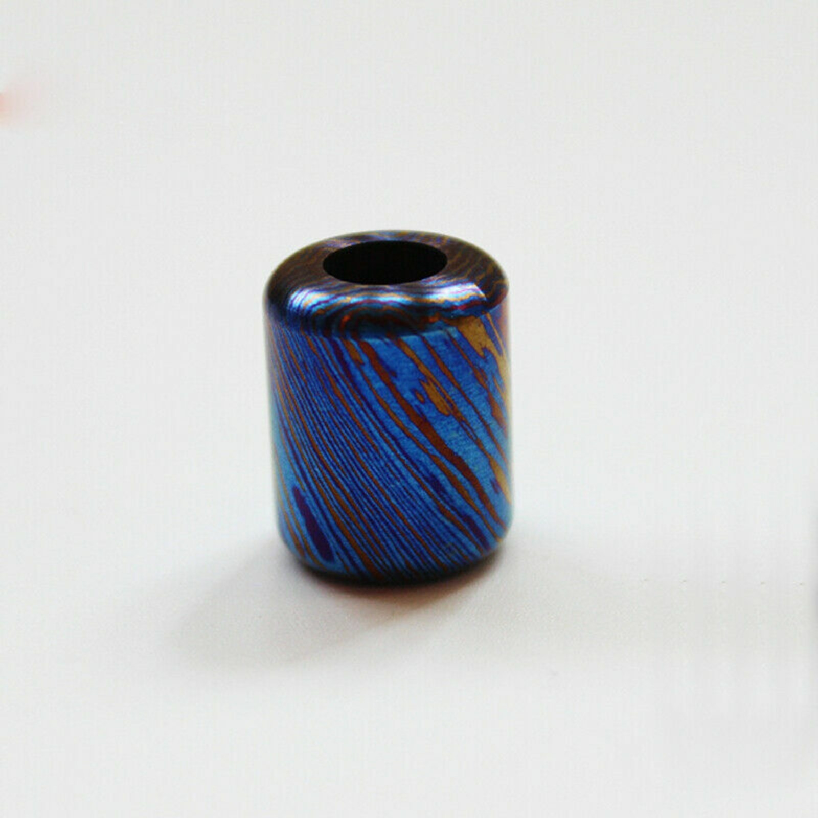 Titanium Damascus Lanyard Umbrella Rope Mokuti Pendant Timascus Bead EDC Beads