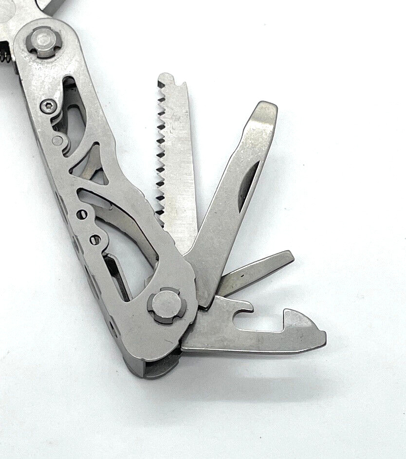 Husky 11 in 1 Silver Multi-Tool Stainless Steel Knife Pliers Drivers EDC