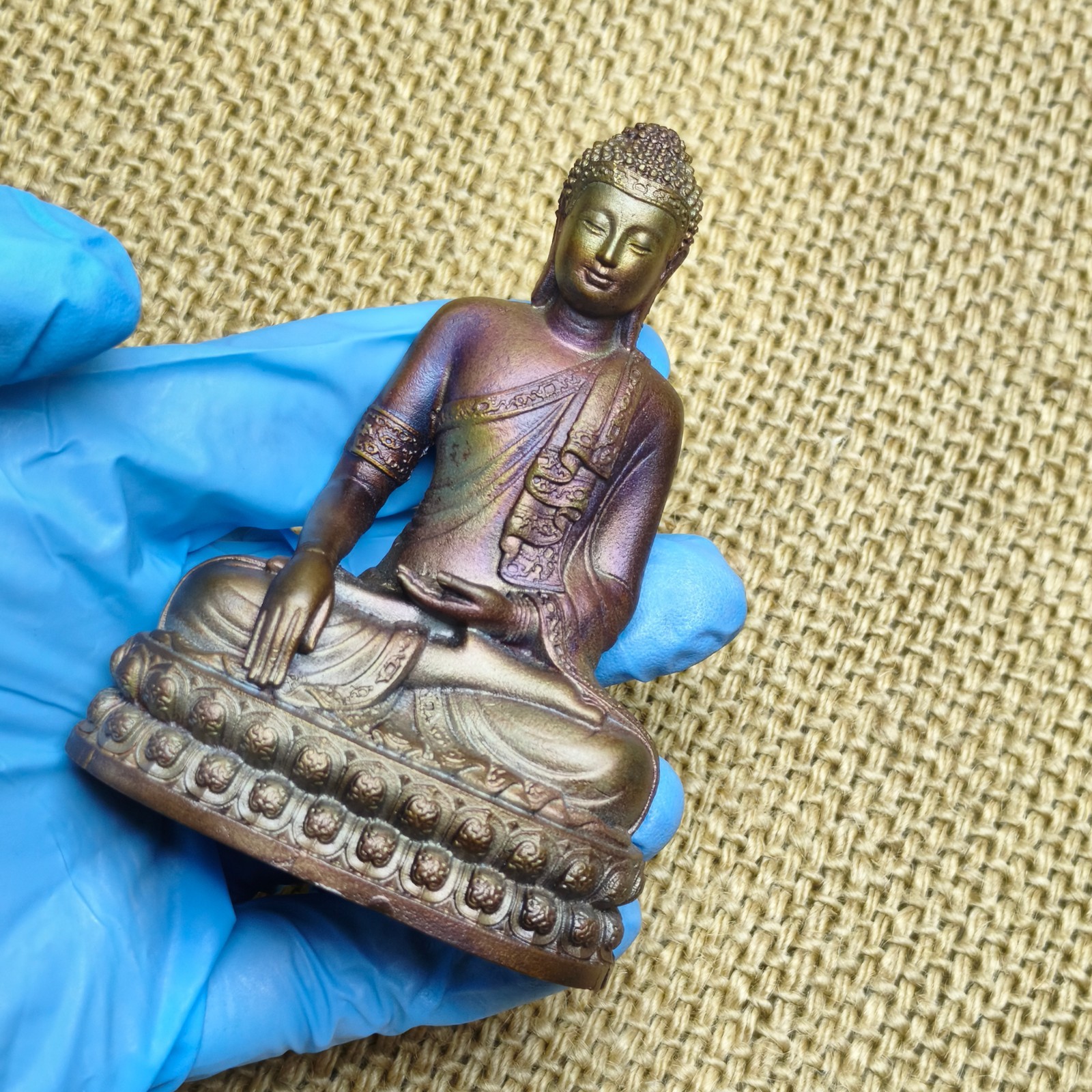 Pure copper Buddha Buddhism ornament Solid Artwork statue sculpture Collection