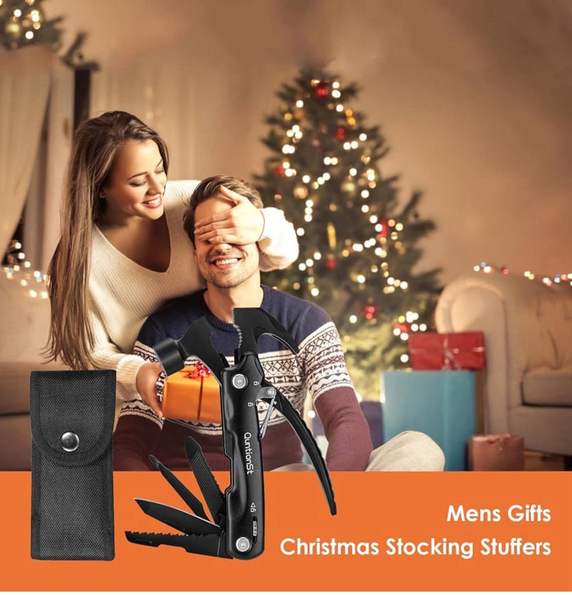 Gifts for Men,12-in-1 Hammer Multitool, Stocking Stuffers for Men,Christmas S…