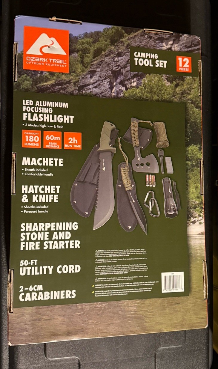 Ozark Trail 12-Piece Camping Tool Set Green Black READ DESCRIPTION