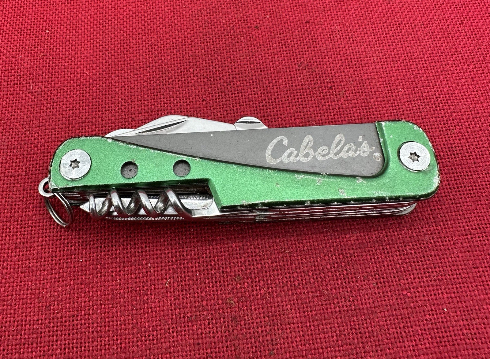 Green Cabelas Multi Tool Knife Used