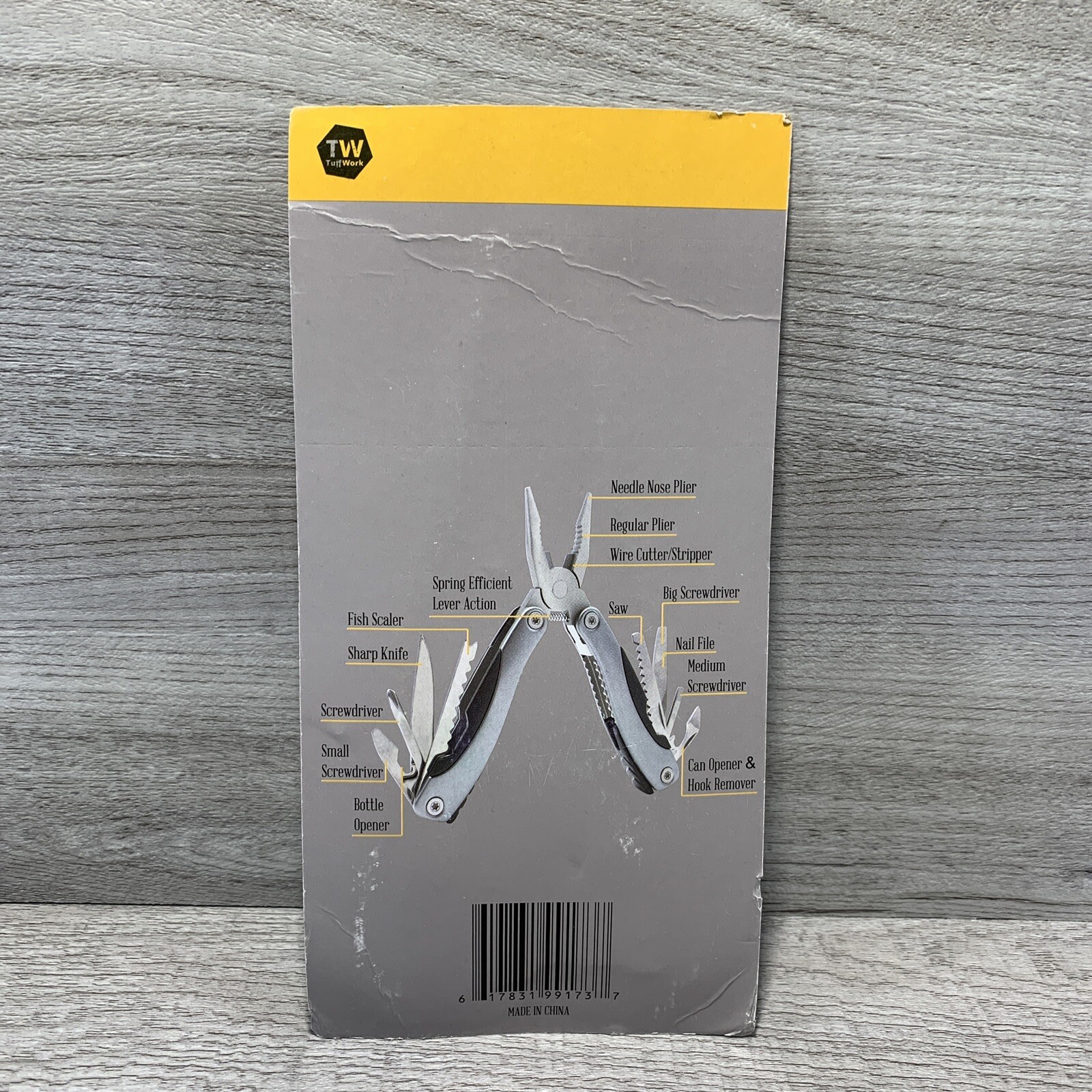 NEW Tuff Work 15-in-1 Multi-Tool — Knife, Pliers, Wire Cutter/Stripper & More!