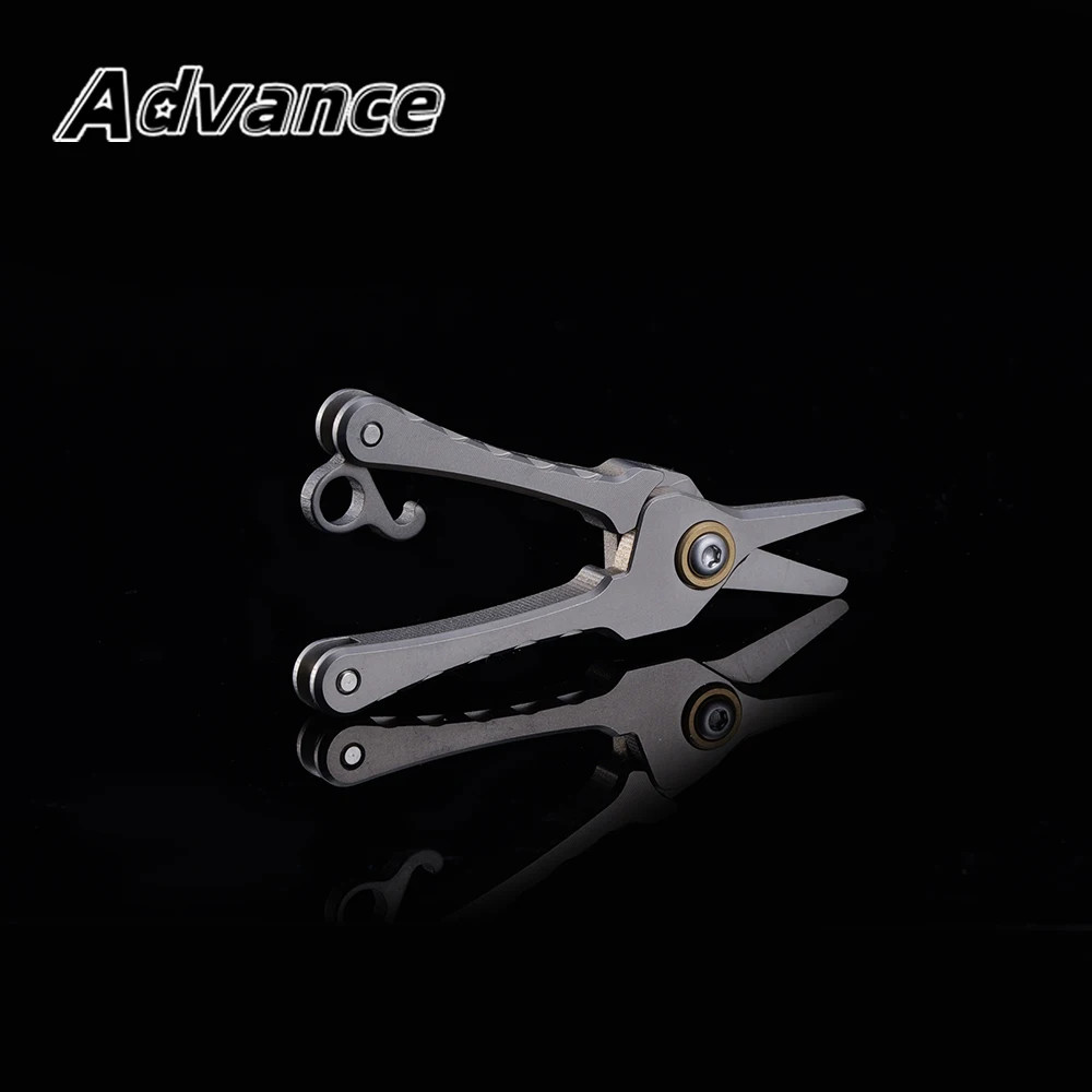 Mini Titanium Alloy Nose Hair Scissors Keychain Pendant Tool