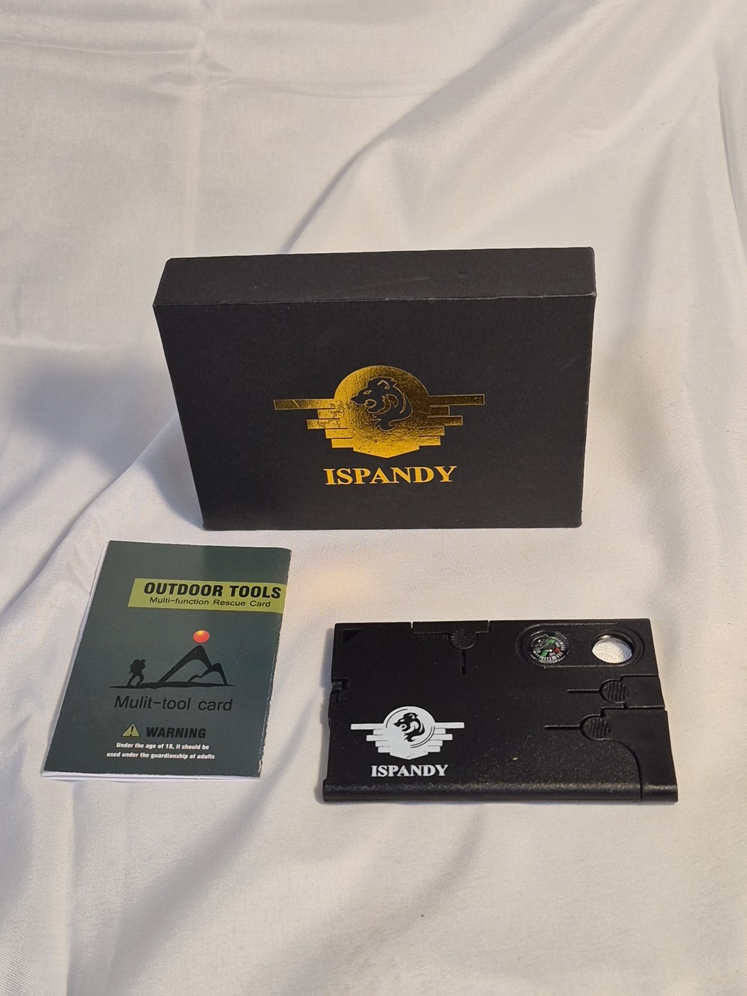 Ispandy Outdoor Mulit-Function Survival Tool Kit – Credit Card Multitool Kit
