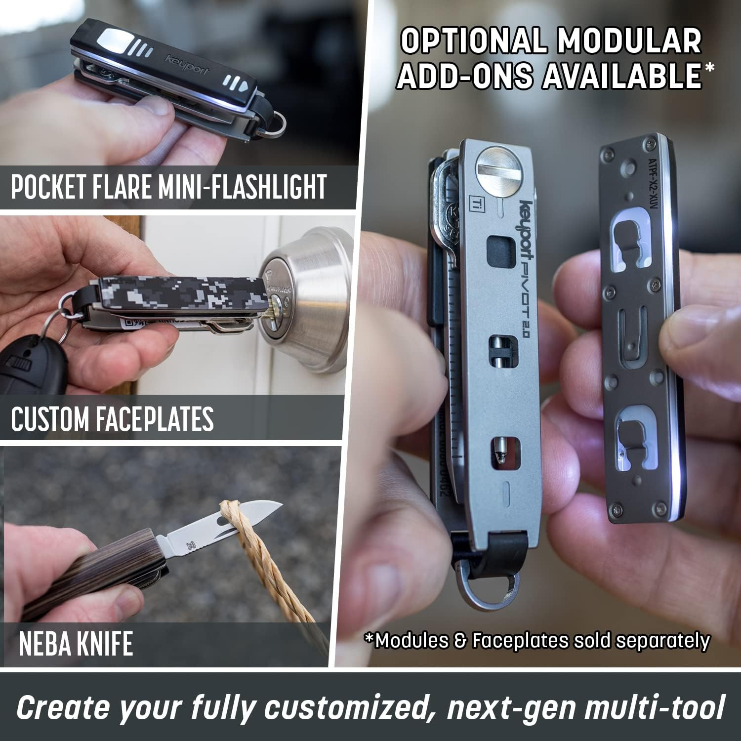 Pivot 2.0 Ti Key Organizer – Premium Titanium Key Organizer Keychain W/Key Ring