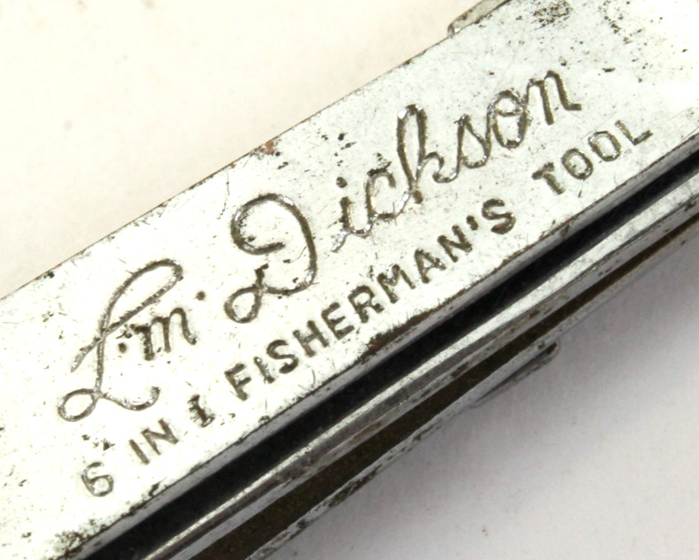 LM Dickson Vintage 6 in 1 Fisherman’s Multi Tool USA Fishing Equipment Pocket