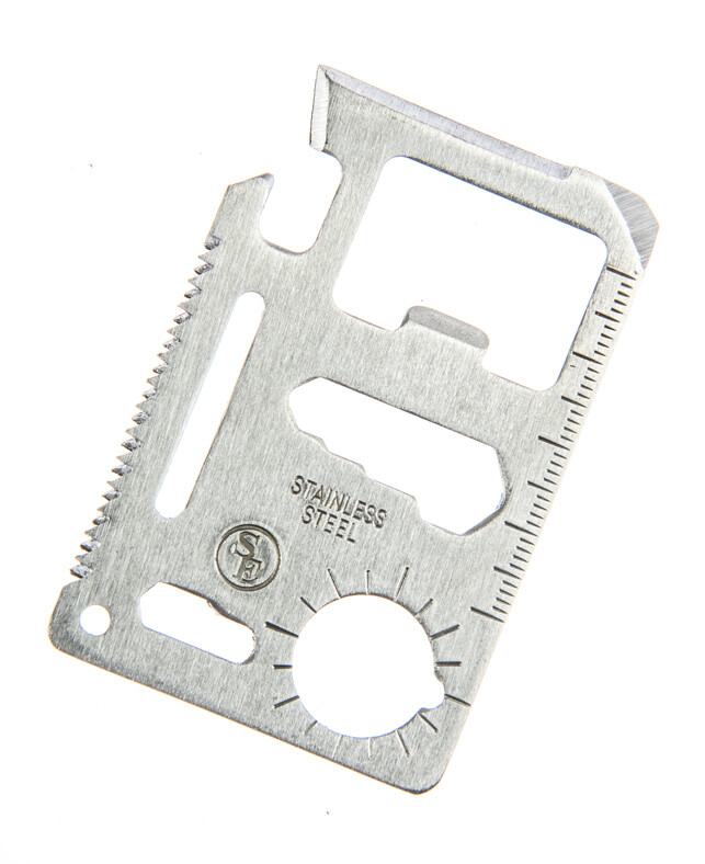 11-IN-1 Multi Function Survival Pocket Card Tool Outdoor Camping Emergency Gear