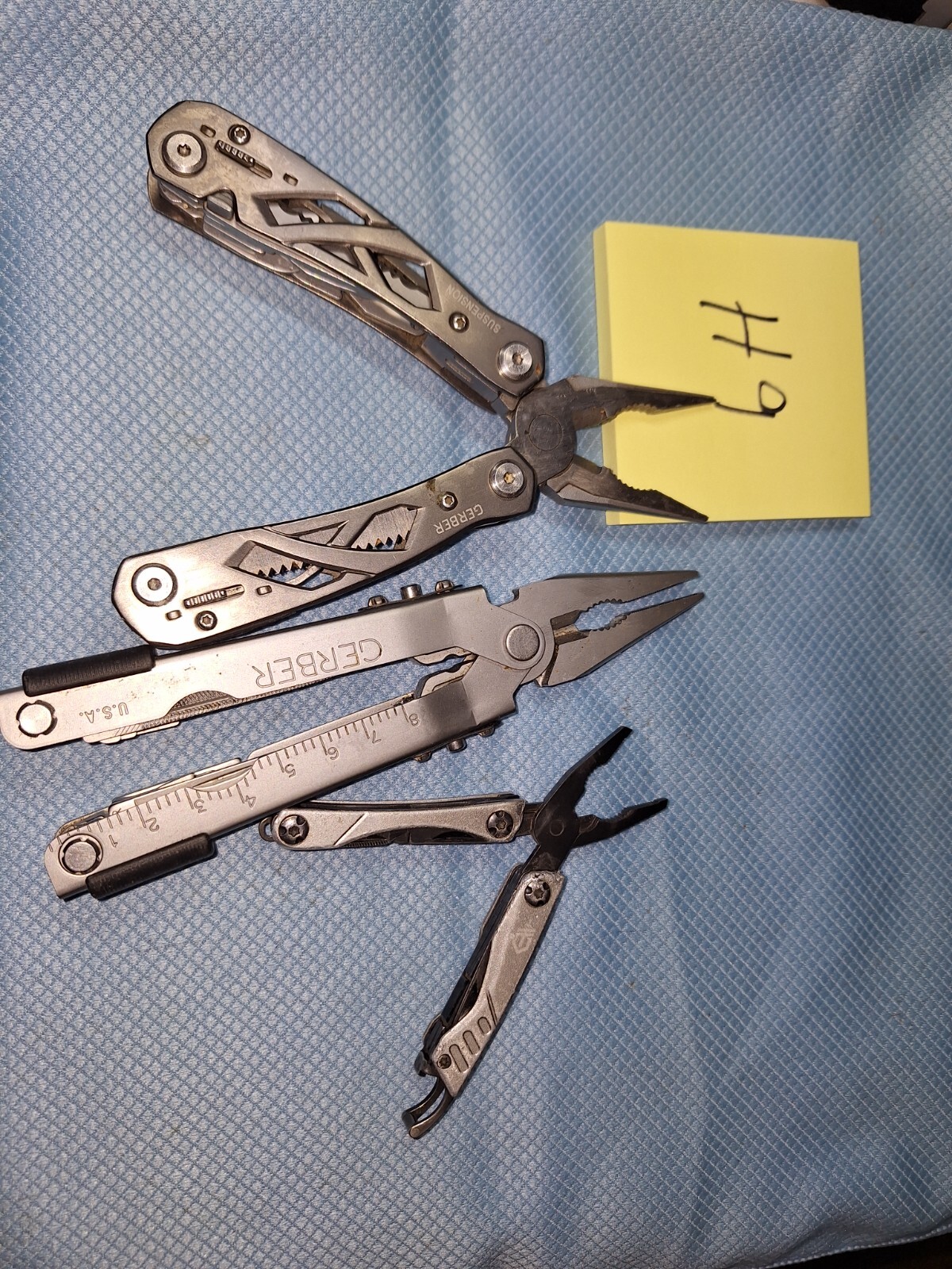 3 Gerber BRAND Multi Tools Fishing Camping LOT H9