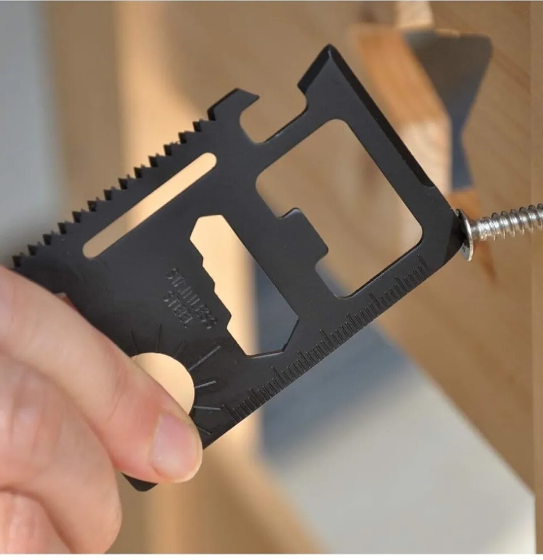 11 IN 1 MULTITOOL – CREDIT CARD SIZED POCKET SURVIVAL AND EMERGENCY TOOL. USA!!