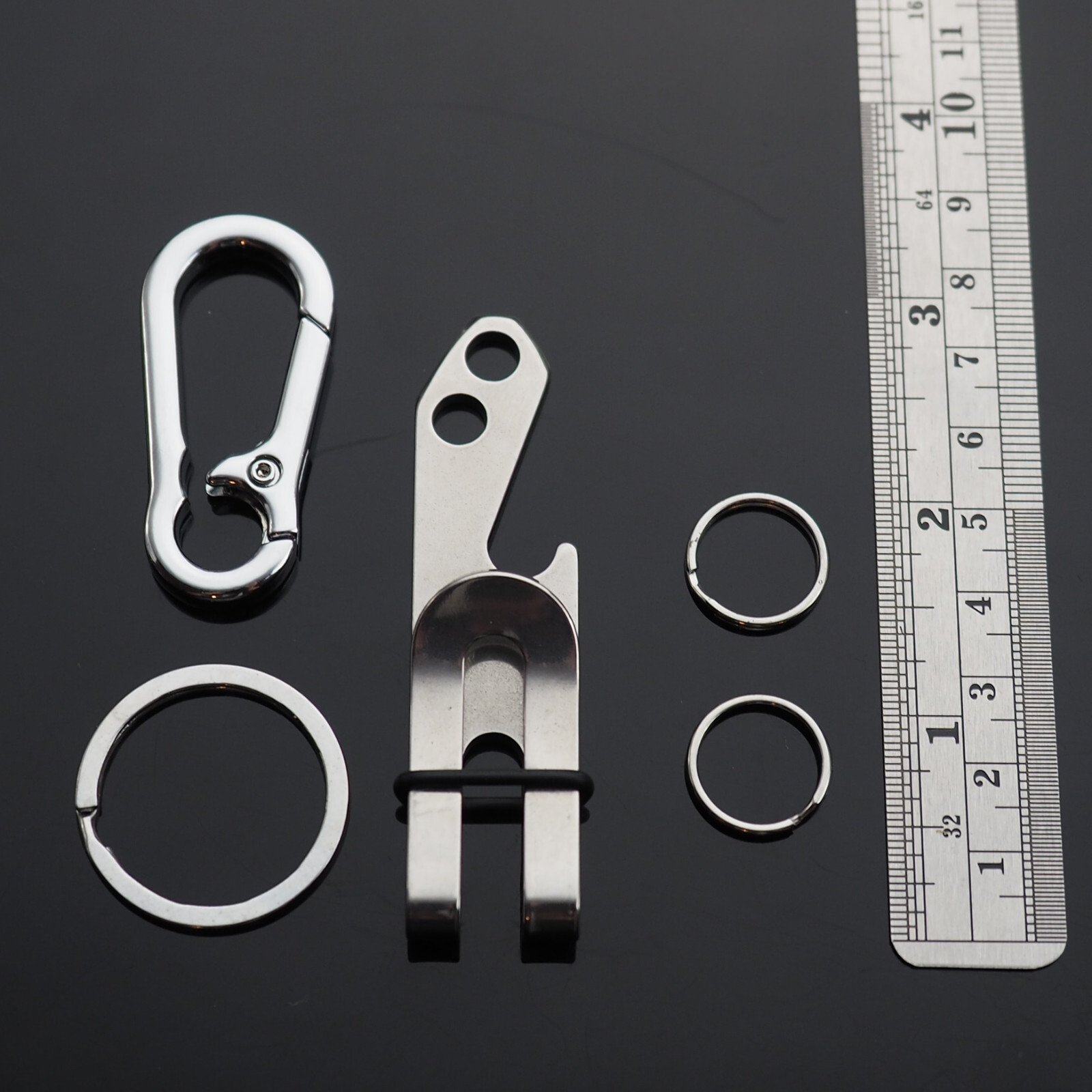 Money Clip & Carabiner Clip Belt Hanger Bottle Opener EDC & Key Rings