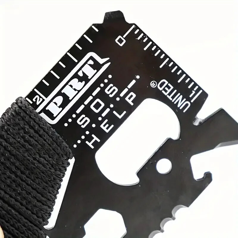 Versatile Compact Multifunction 14-in-1 Stainless Steel Pocket Survival Tool