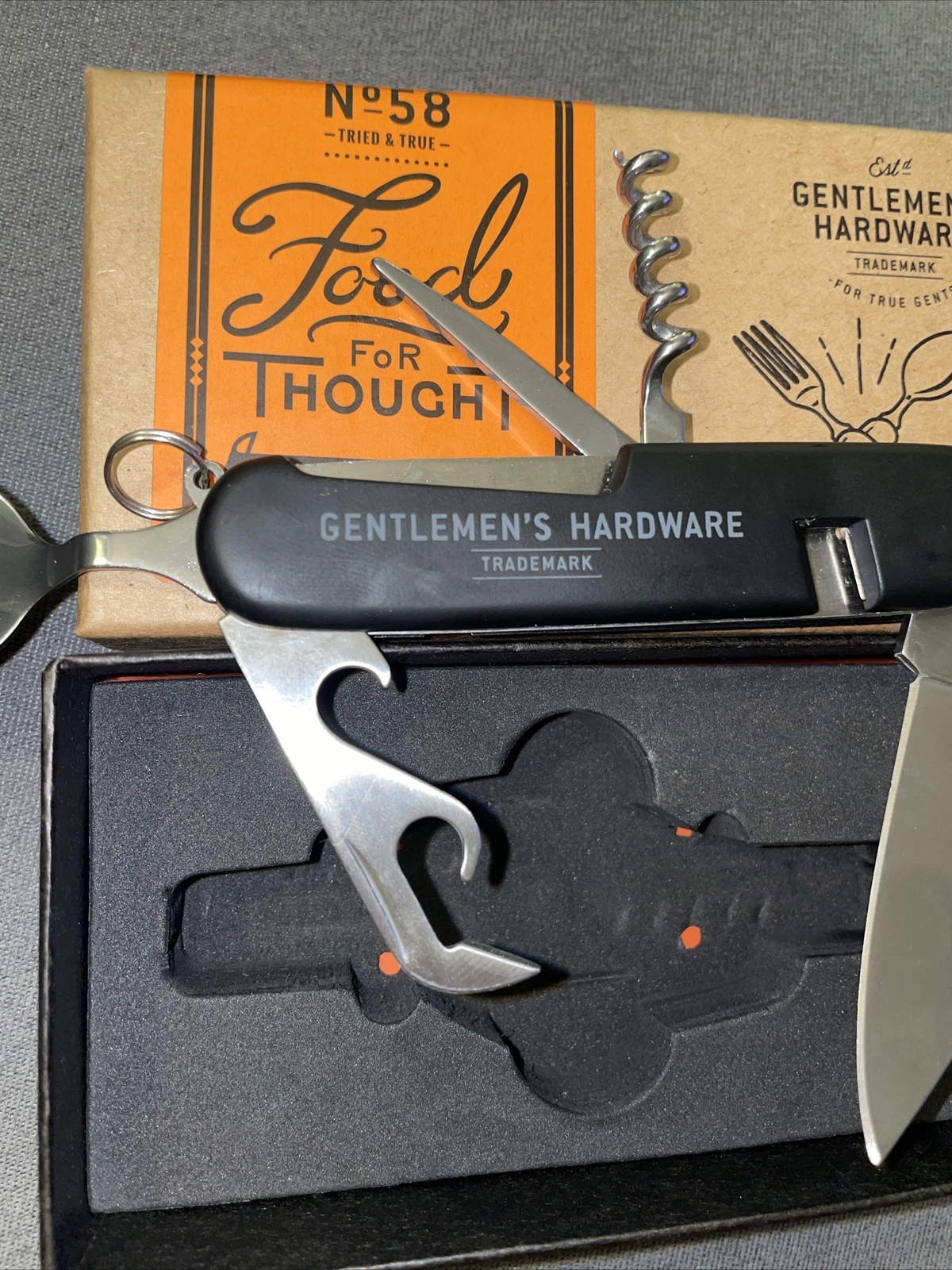 Gentlemen’s Hardware 6in1 Camping Cutlery Tool Food for Thought No 5 knife fork