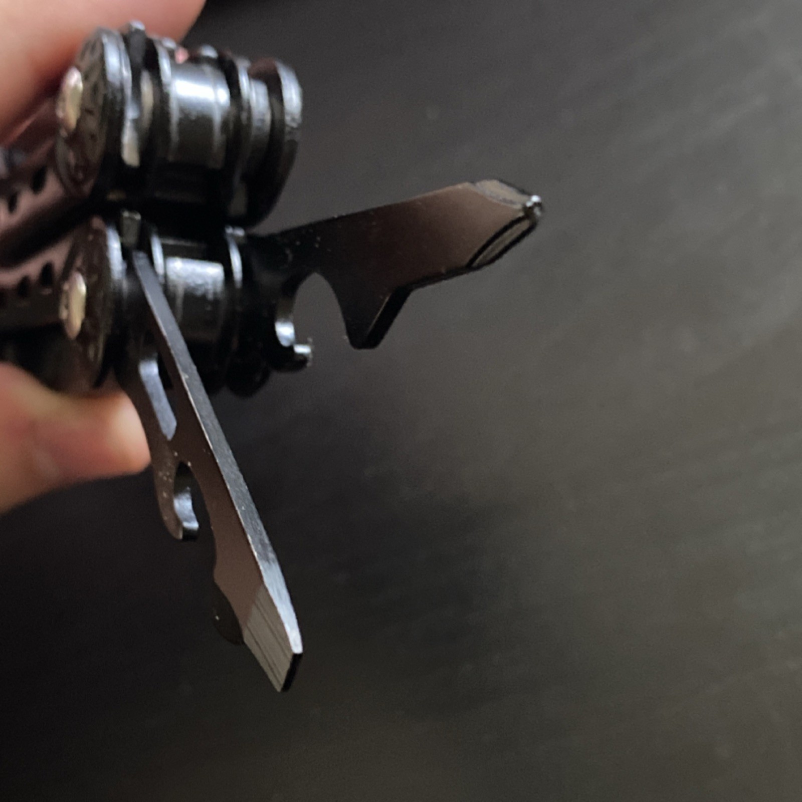 TG Black Multi-Tool 4-Inch 10 in 1 Pliers Pocket Knife Weather-Resistant Finish