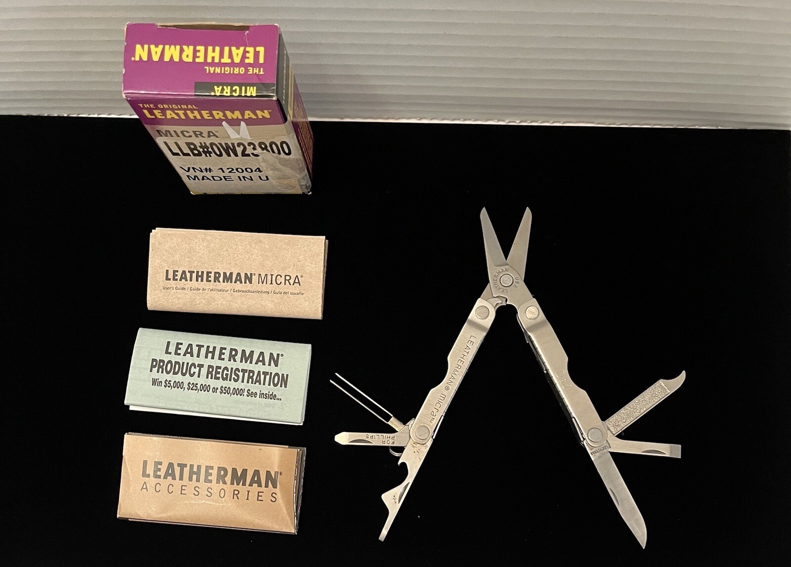 Vintage Leatherman Micra Multi-Tool Pocket Knife Engraved DAD