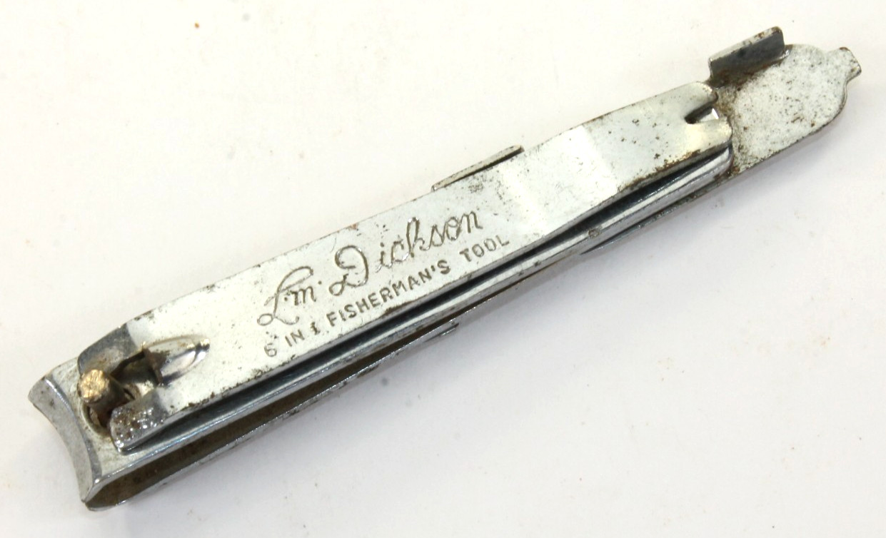 LM Dickson Vintage 6 in 1 Fisherman’s Multi Tool USA Fishing Equipment Pocket