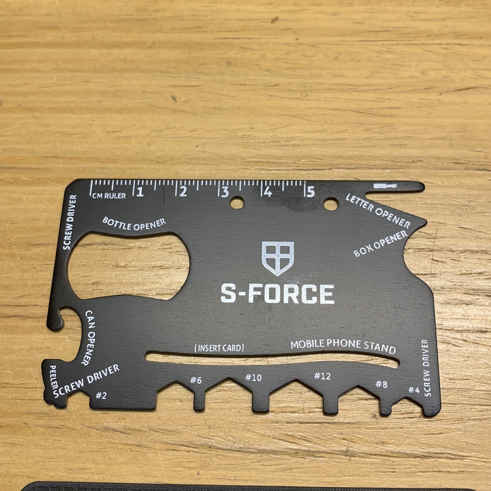 S-Force Watch Credit Card Multi Tool Ruler Letter Opener Phone Stand KG