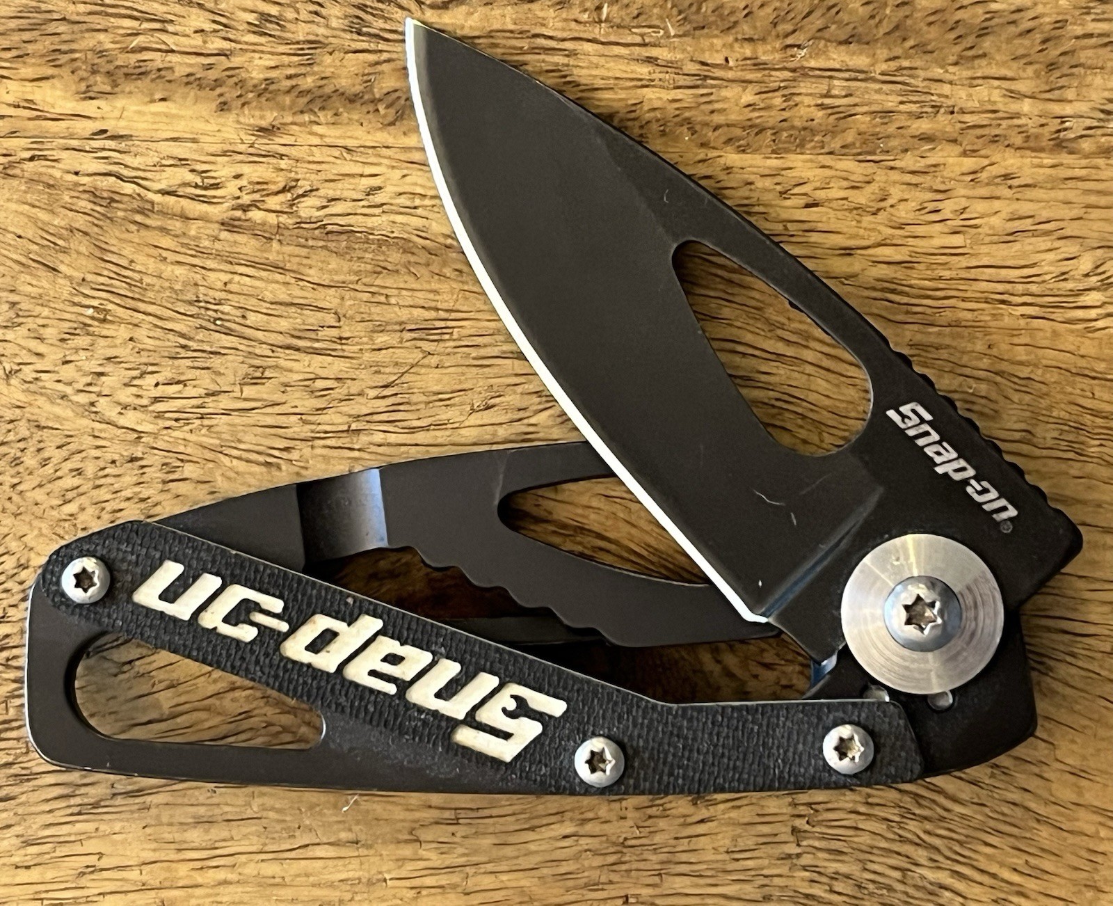 Snap-On BLACK Pocket Knife SUPER NICE!! TSA Confiscated ~TASKCo