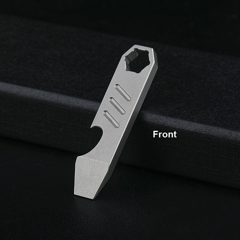 Hot Mini Titanium Alloy Keychain Multi Tools Pry Bar EDC Crowbar Bottle Opener