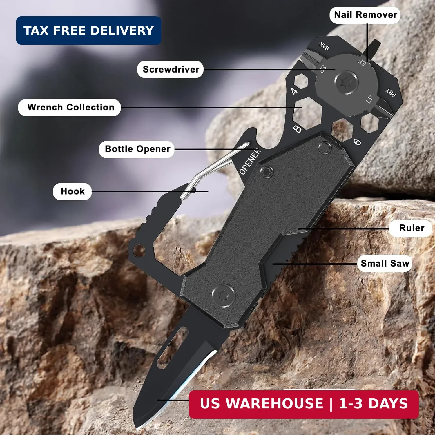 Cool Men Gift Ideas for Him – Fathers Day Dad Gifts Multitool Pocket Knife, Uniq