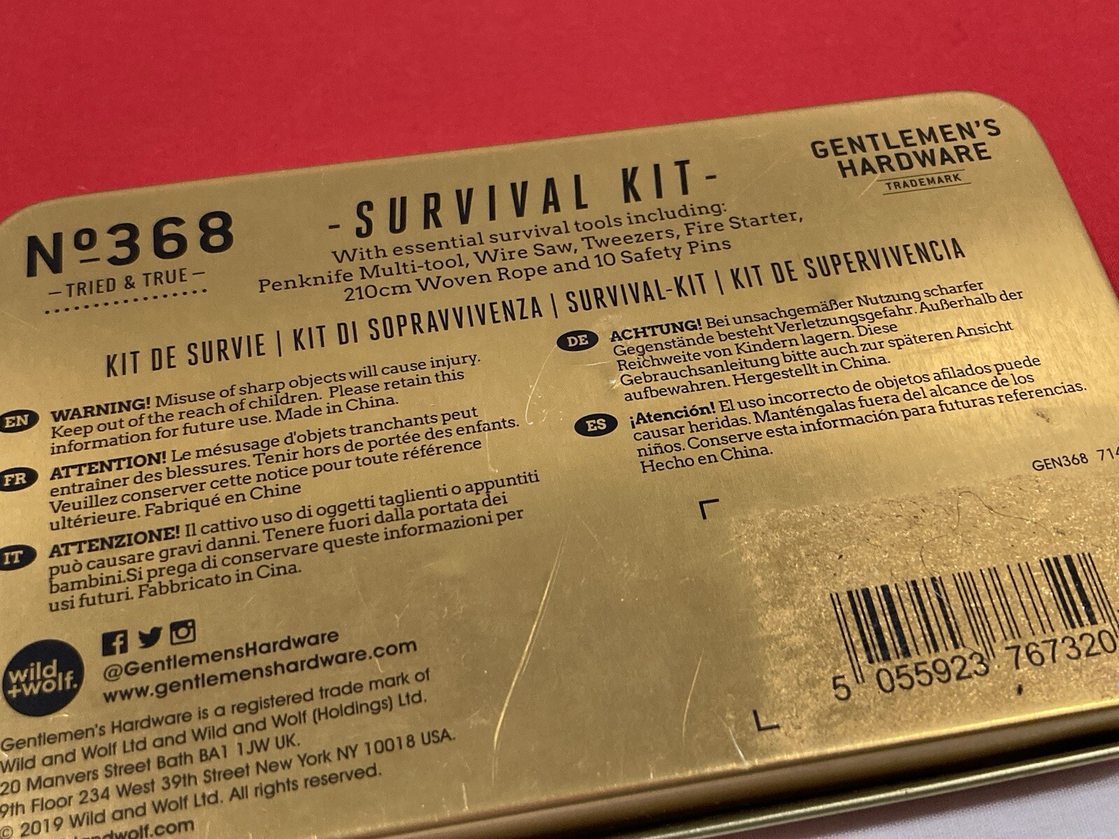 NEW The Gentlemen’s Hardware Survival Tool Kit No 358 *Includes Six Accessories*