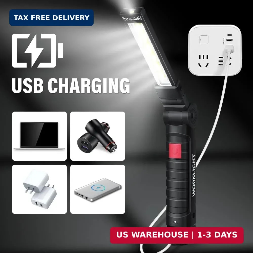 Tool Fathers Day Dad Gifts for Men Him Husband, LED Rechargeable Work Light for