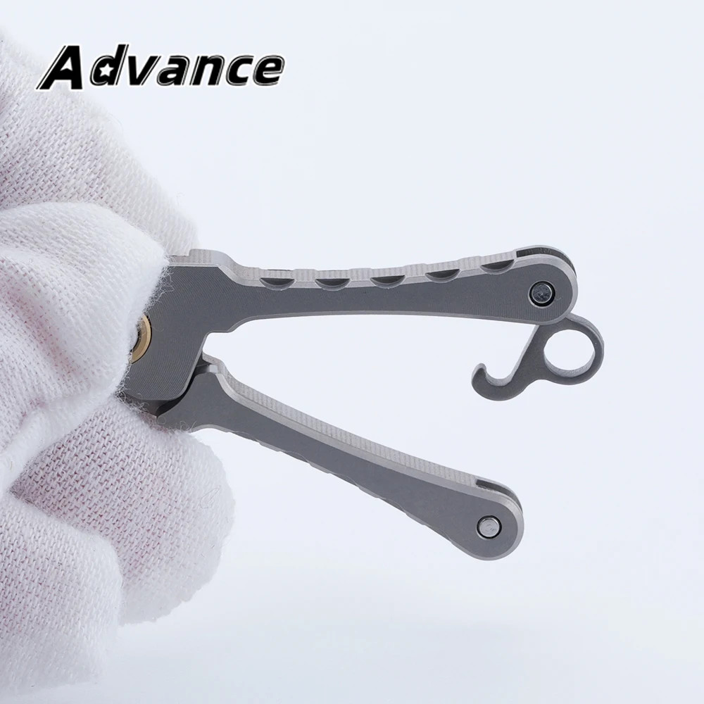 Mini Titanium Alloy Nose Hair Scissors Keychain Pendant Tool