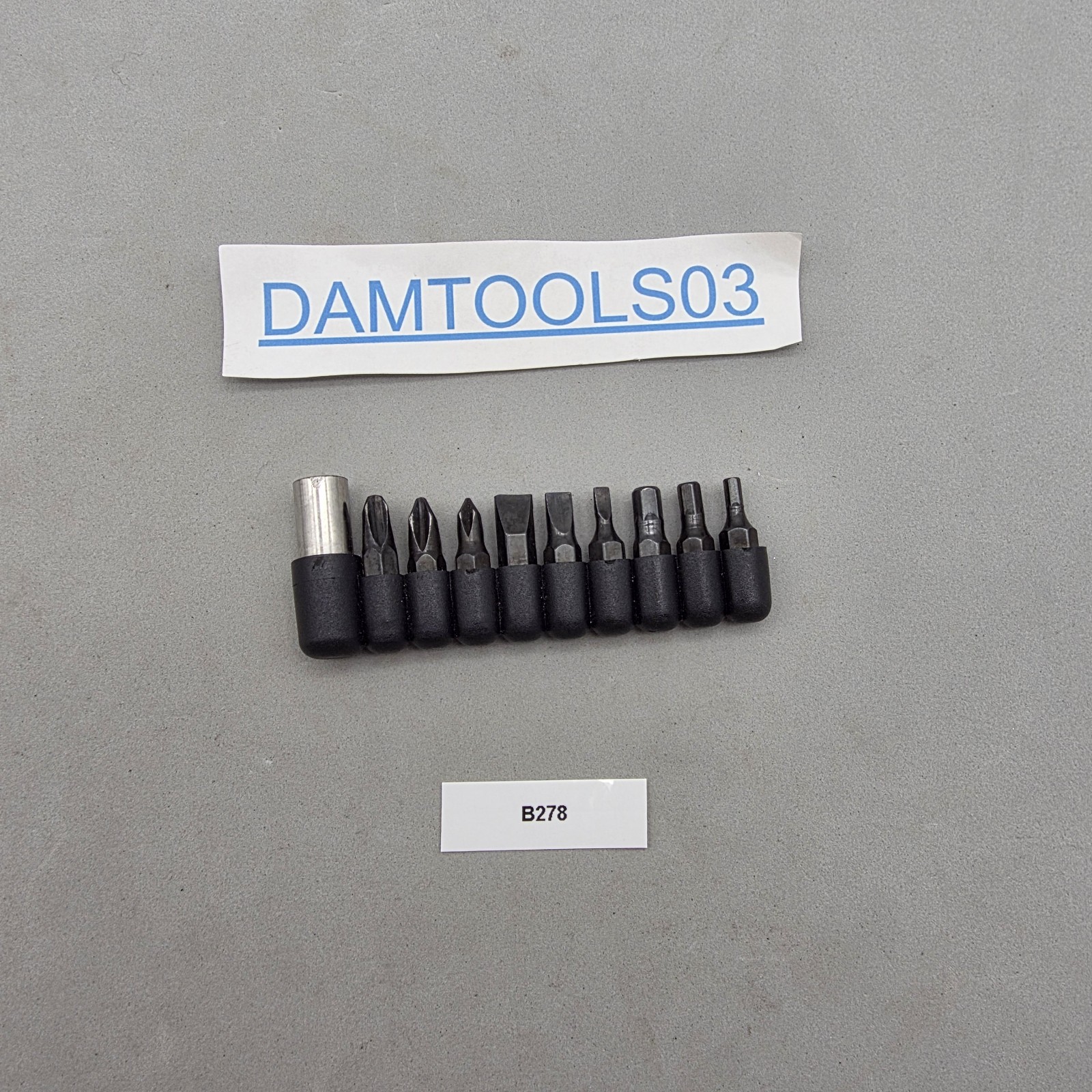 screwdriver bits and a bit holder