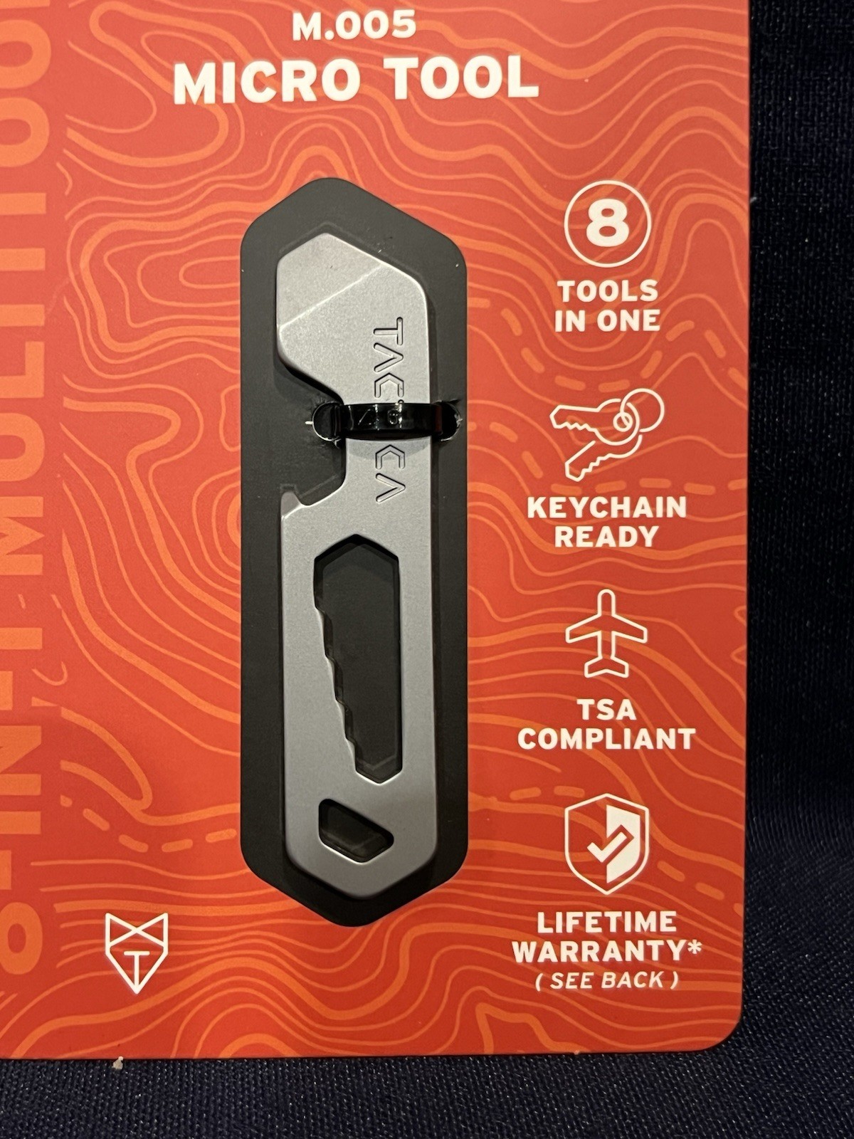 Tactica M.005 8-in-1 Keychain Multi-Tool Gray Black TSA Compliant