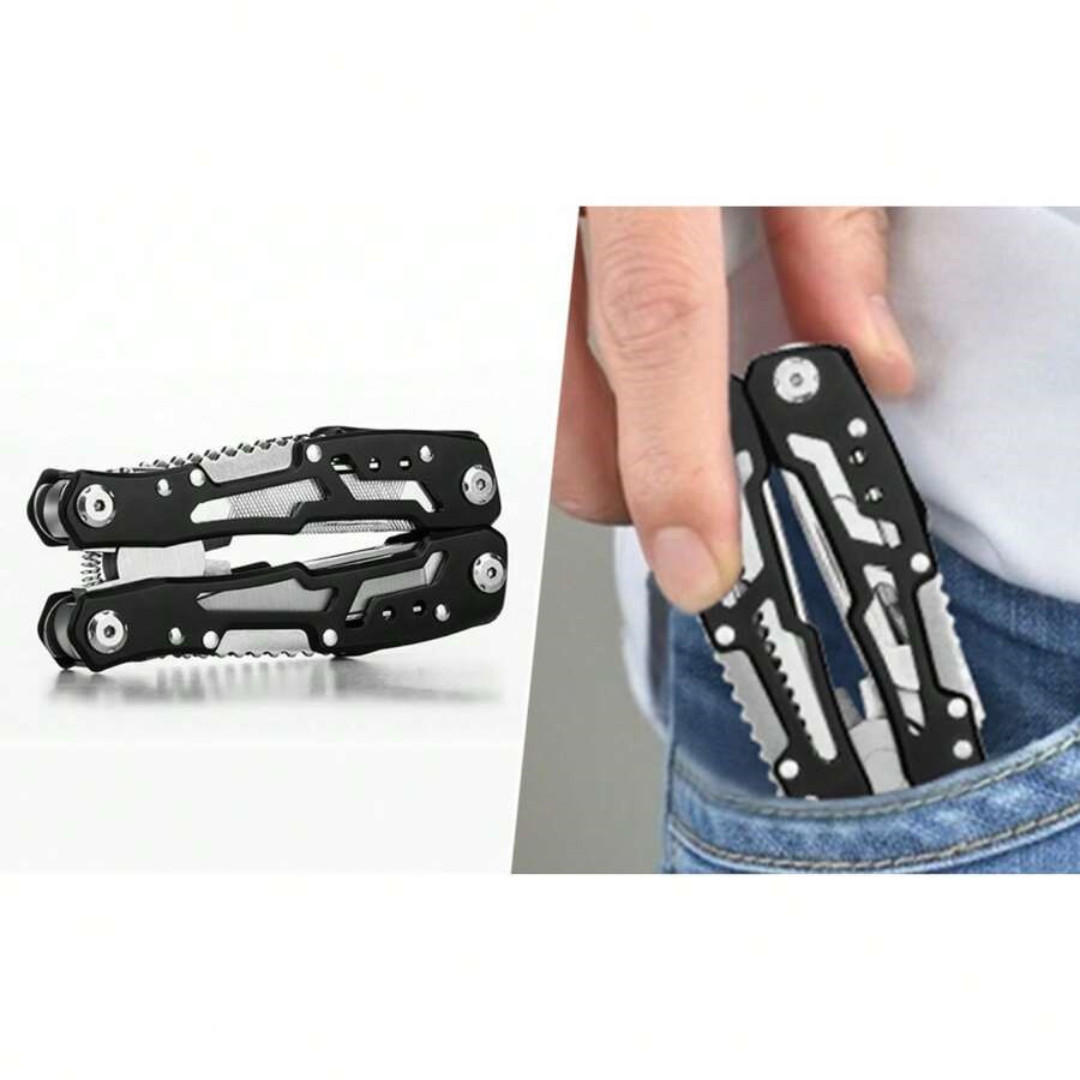14-in-1 Stainless Steel Multi-Tool Pliers with Knife Screwdrivers & Nylon Sheath
