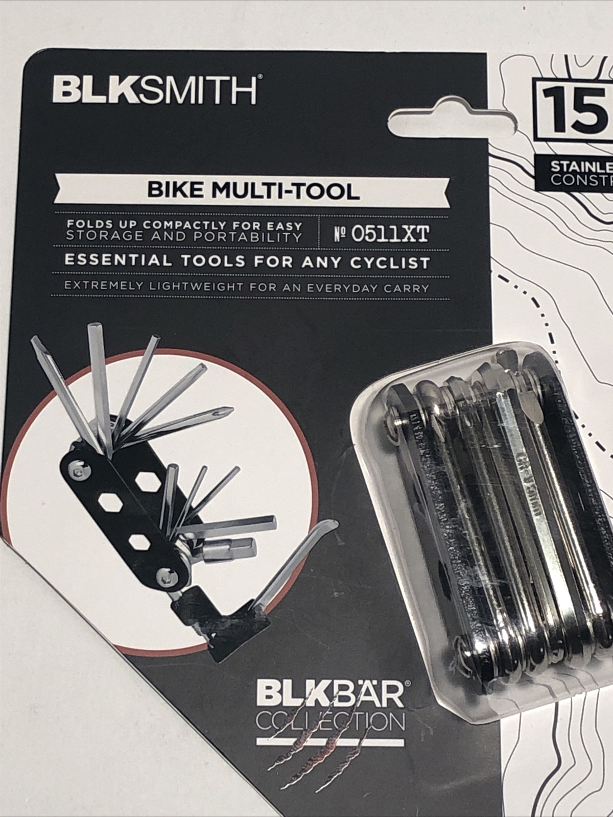 BlkSmith Bike Multi-Tool 15 in 1 Screw Wrench Cyclist Bicycle Portable Kit NEW