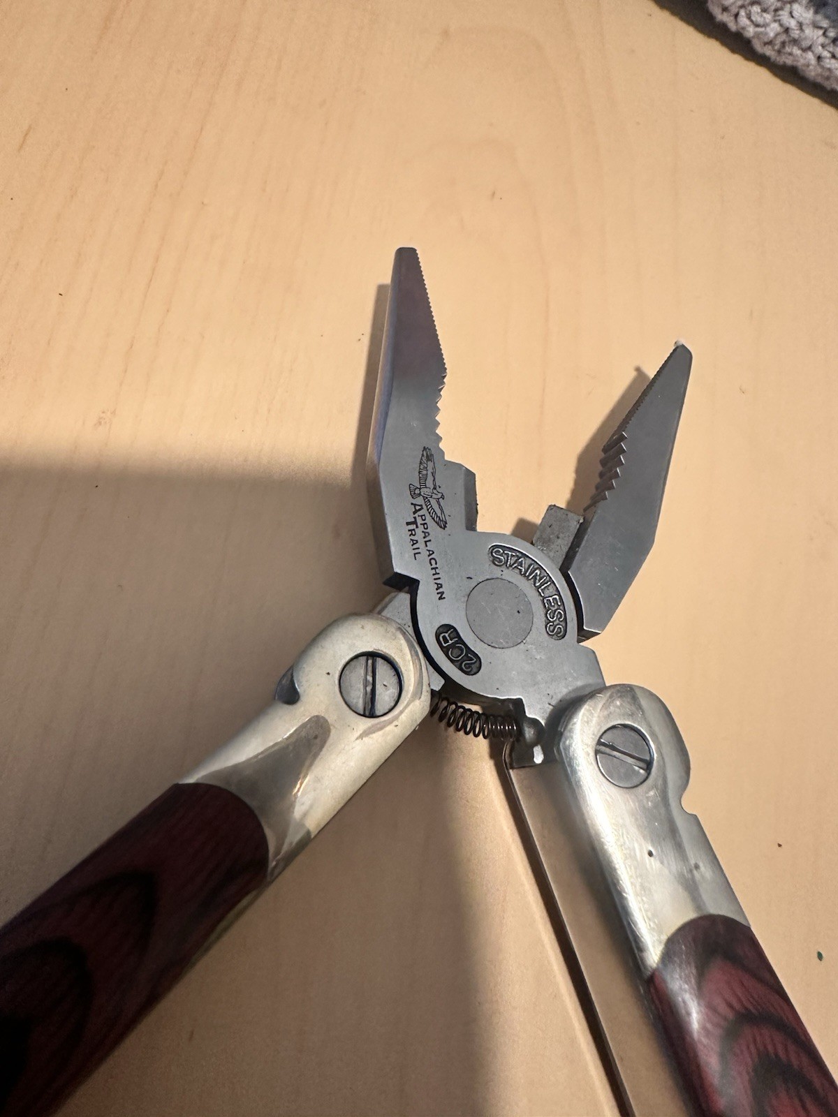 Appalachian Trail Multi-Tool 18-1 Tool – Stainless Steel Wood inlay – Sheath