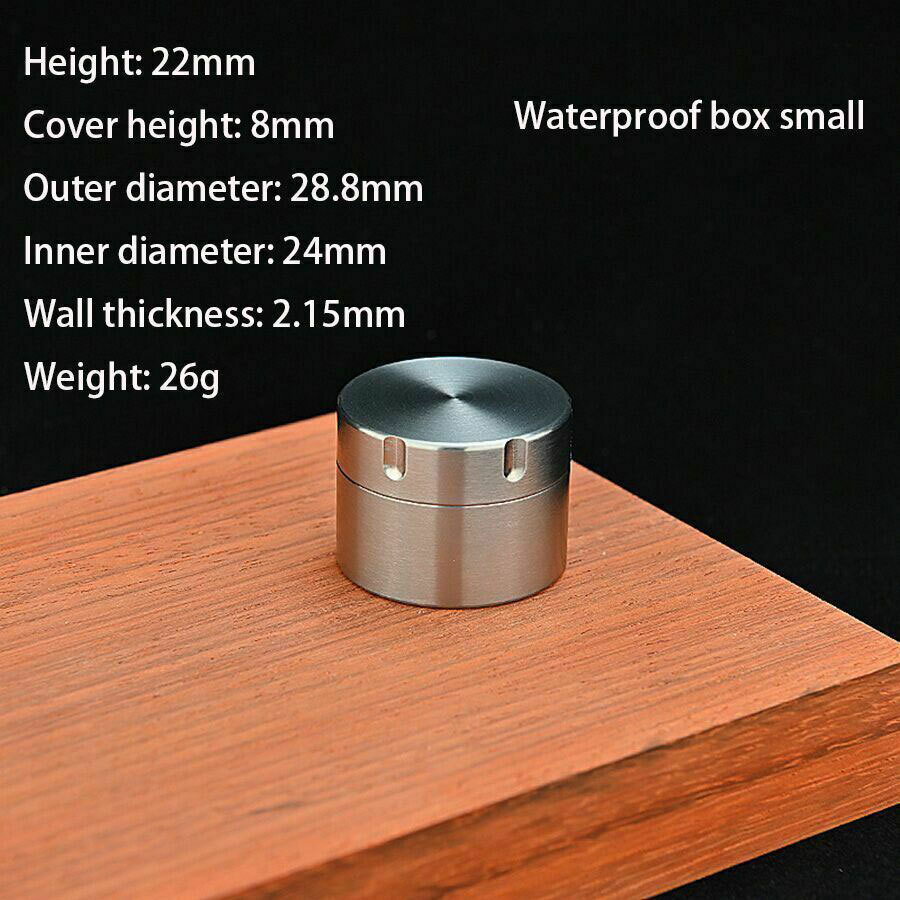 Solid Titanium Alloy Dust-proof Waterproof Jewelry Storage EDC Outdoor Tea Box