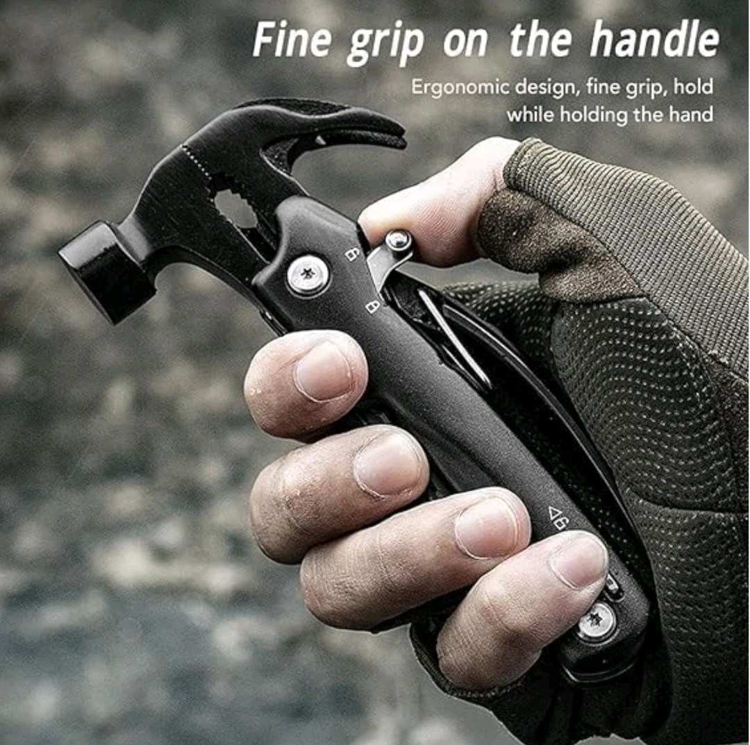 12in1 Multitool Hammer Pliers Knife Saw Stainless Steel Outdoor Camping Tool