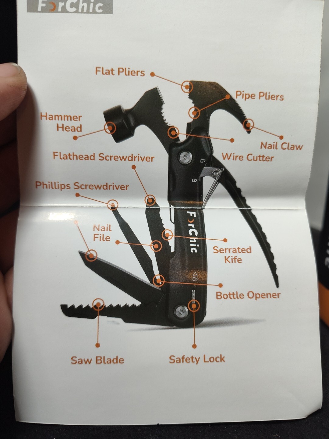 12 in 1 Hammer Multitool for Adults, Mens/Women Gifts Open Box