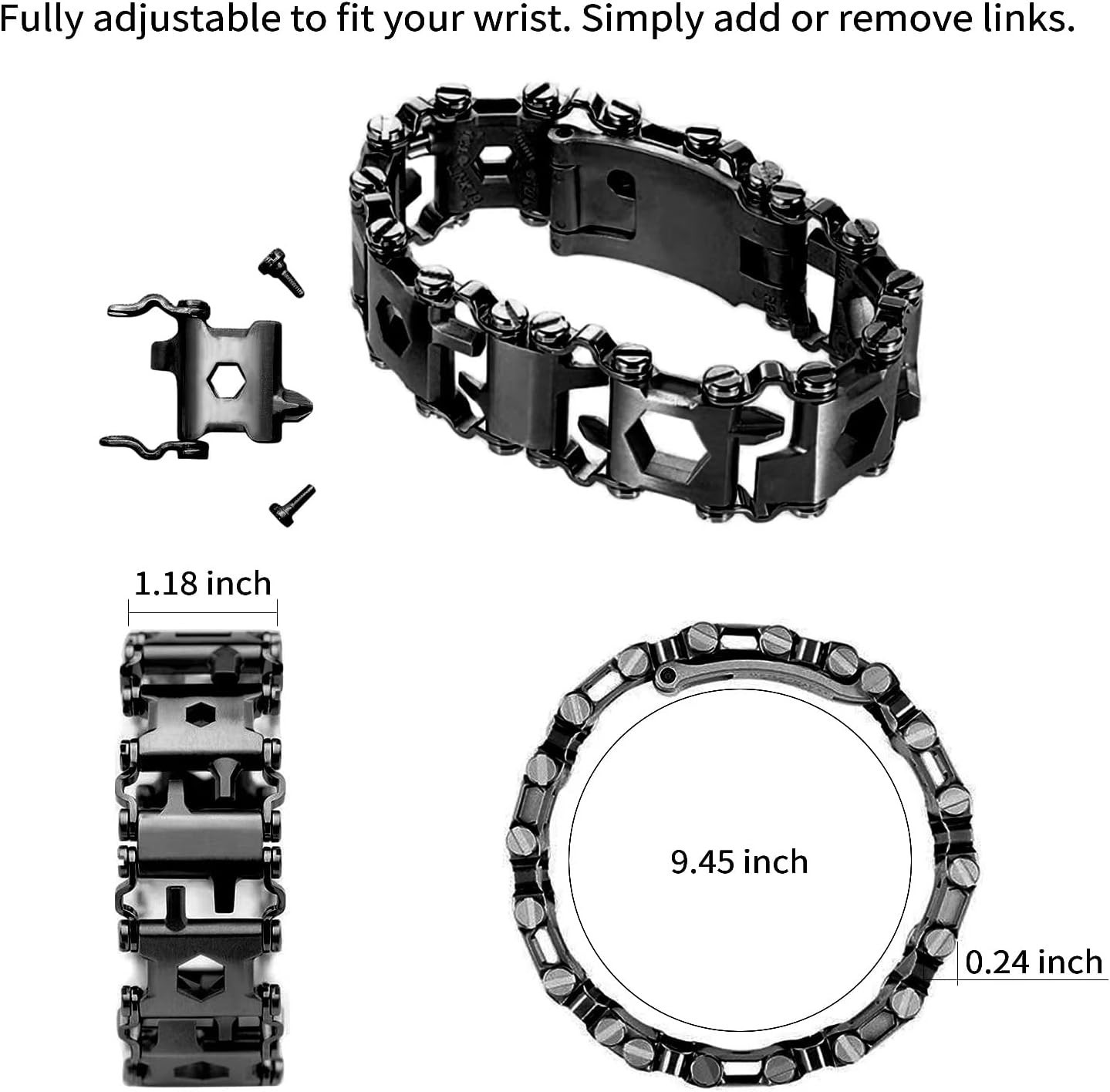 Adjustable 29-in-1 Survival Bracelet – Perfect for Camping, Hiking, Sailing