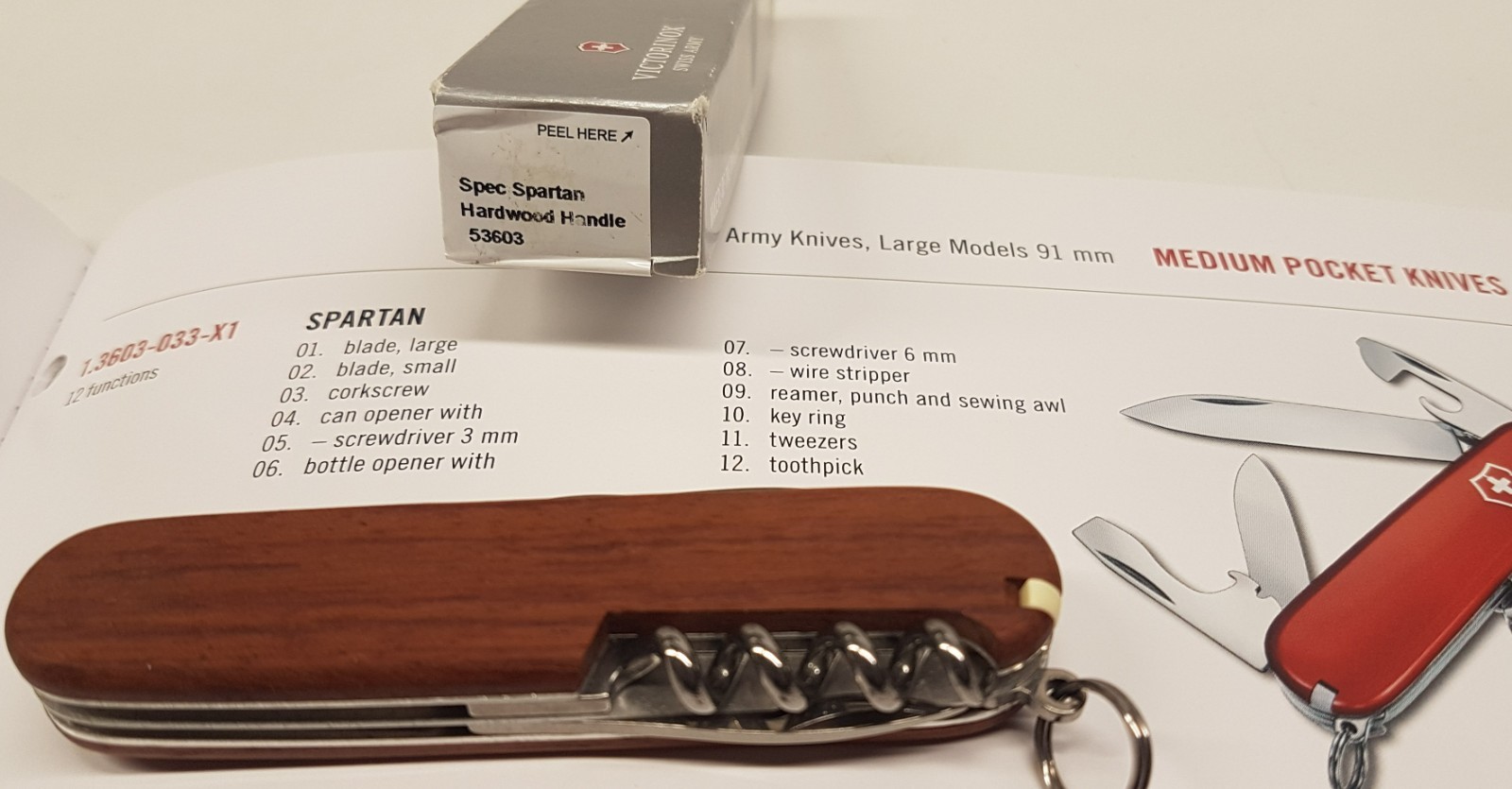 Victorinox Swiss Army Knife SPARTAN Walnut WOOD NEW old stock original box