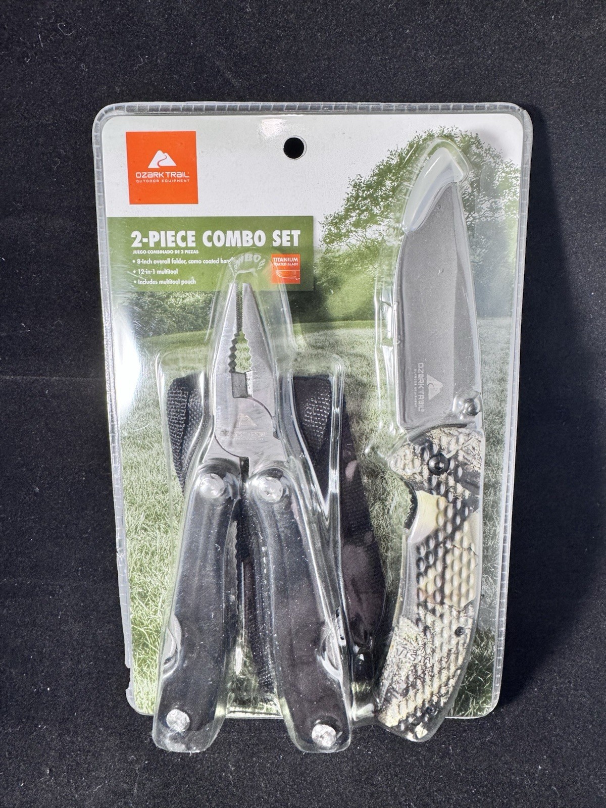 Ozark Trail 2 Piece Combo Set 8 Inch Overall Folding Knife and 12 n 1 Multi-Tool