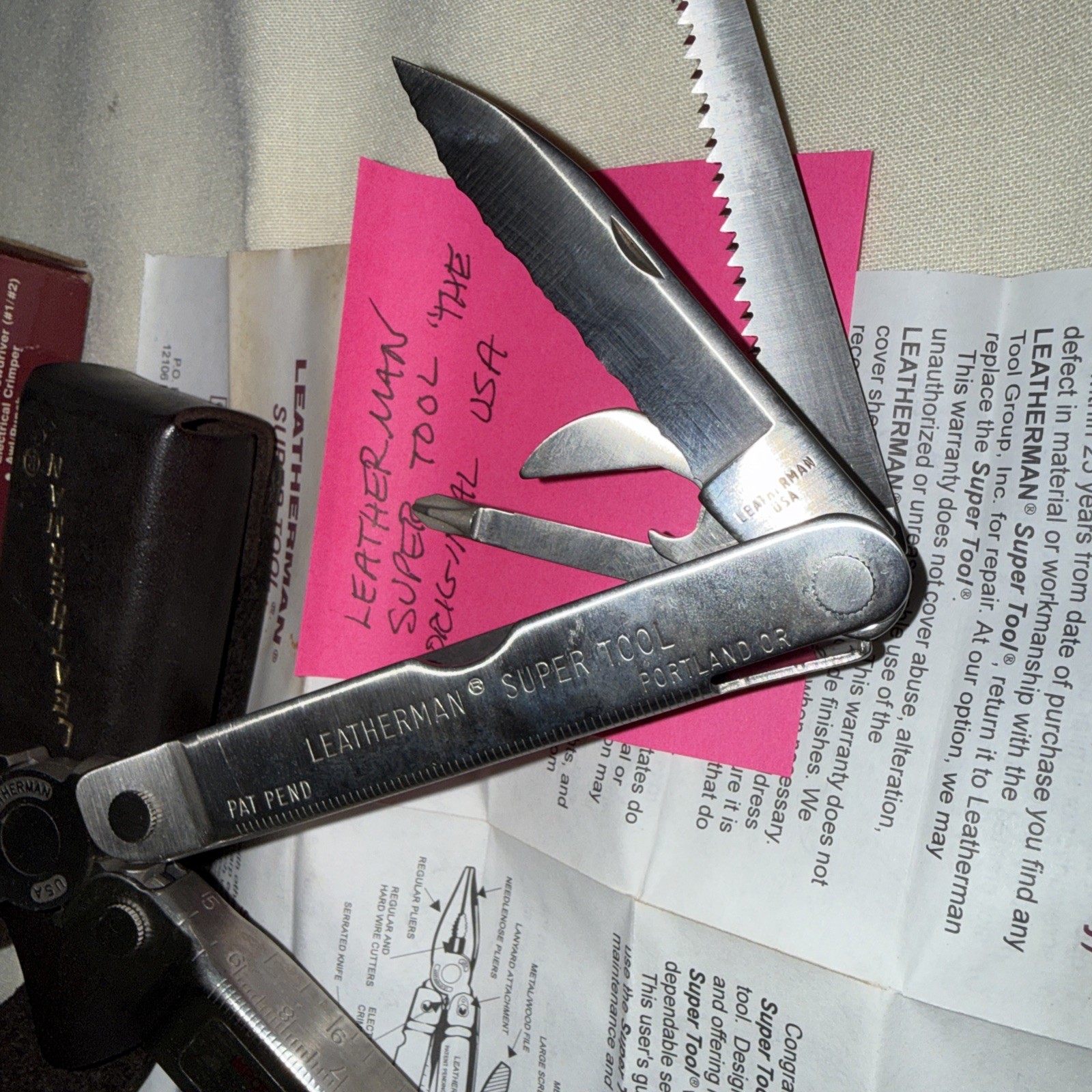 Leatherman Super Tool “The Original” USA Multi Tool NIB w/Paperwork Bigger+++