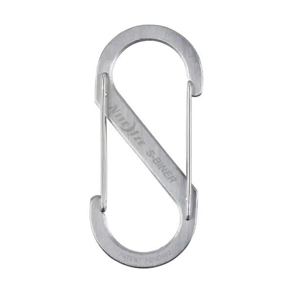 S-Biner Stainless Steel Dual Carabiner #5 in Stainless/Black 100 lbs (3-Pack)